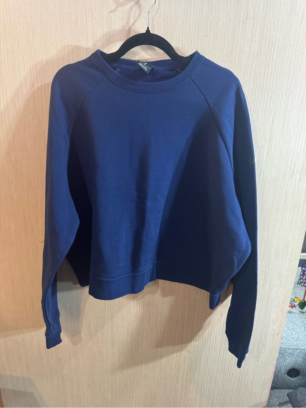 Nike Dri Fit Classic Cropped Navy Crewneck Sweatshirt Size 1X